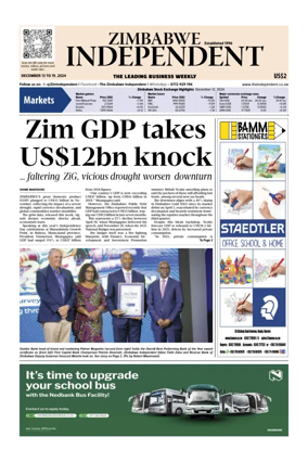 Cover of The Zimbabwe Independent
