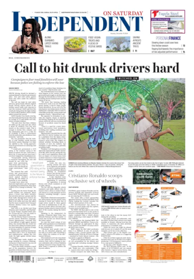 Cover of The Independent on Saturday