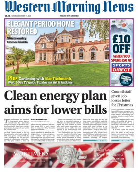 Cover of Western Morning News (Saturday)