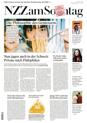 Cover of Neue Zurcher Zeitung Sunday