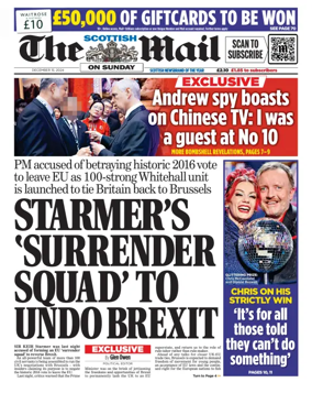 Cover of The Scottish Mail on Sunday