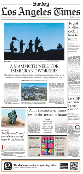 Cover of Los Angeles Times (Sunday)