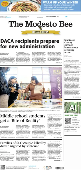 Cover of The Modesto Bee (Sunday)