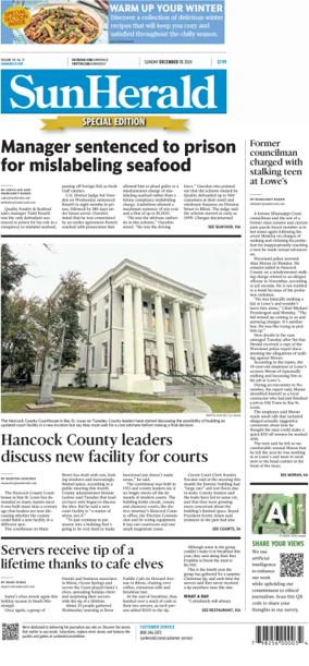 Cover of The Sun Herald (Sunday)