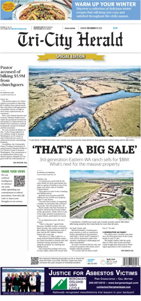 Cover of Tri-City Herald (Sunday)