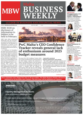 Cover of The Malta Business Weekly