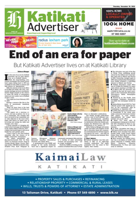 Cover of Katikati Advertiser