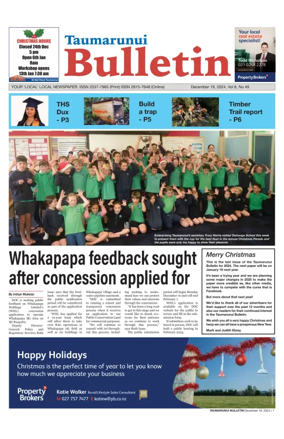 Cover of Taumarunui Bulletin