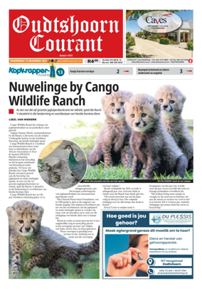 Cover of Oudtshoorn Courant
