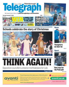 Cover of The Peterborough Evening Telegraph