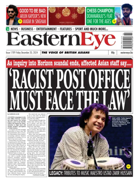 Cover of Eastern Eye (UK)