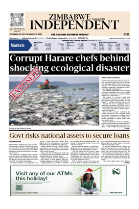 Cover of The Zimbabwe Independent