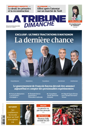Cover of La Tribune Dimanche (France)