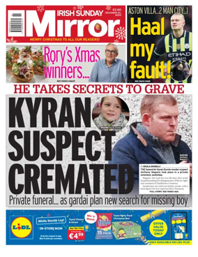 Cover of Irish Sunday Mirror