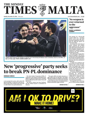 Cover of The Sunday Times of Malta