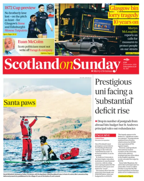 Cover of Scotland on Sunday