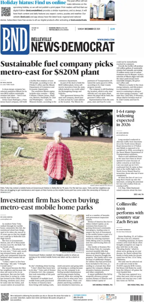 Cover of Belleville News-Democrat (Sunday)