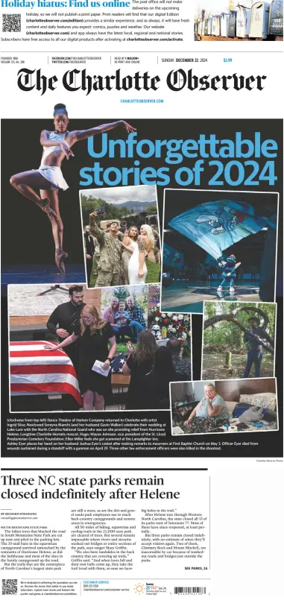 Cover of The Charlotte Observer (Sunday)