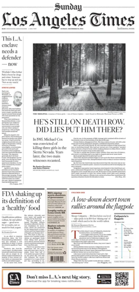 Cover of Los Angeles Times (Sunday)