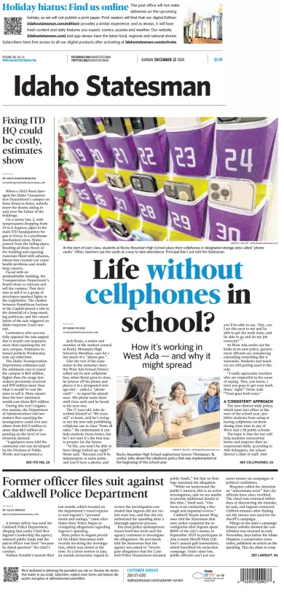 Cover of The Idaho Statesman (Sunday)