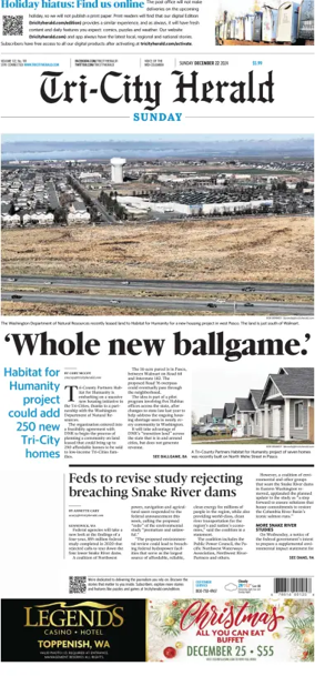 Cover of Tri-City Herald (Sunday)