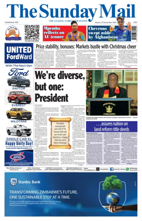 Cover of The Sunday Mail (Zimbabwe)