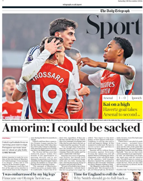 Cover of The Daily Telegraph - Sport Saturday