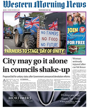 Cover of Western Morning News (Saturday)