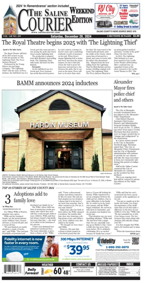 Cover of The Saline Courier Weekend