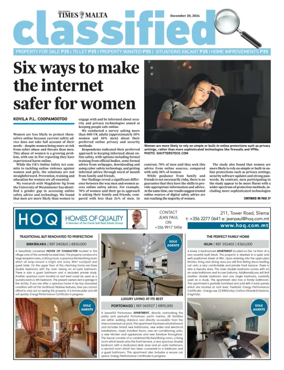 Cover of The Sunday Times of Malta - Classified