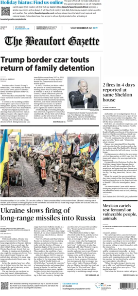 Cover of Beaufort Gazette (Sunday)