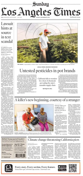 Cover of Los Angeles Times (Sunday)