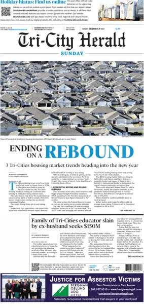 Cover of Tri-City Herald (Sunday)