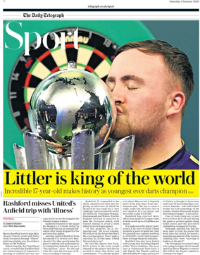 Cover of The Daily Telegraph - Sport Saturday