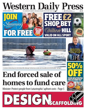 Cover of Western Daily Press (Saturday)