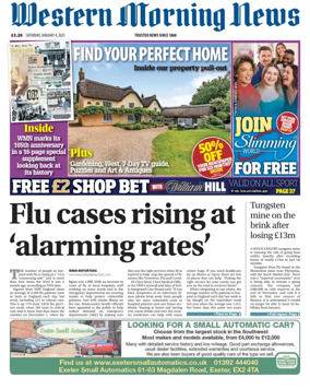 Cover of Western Morning News (Saturday)