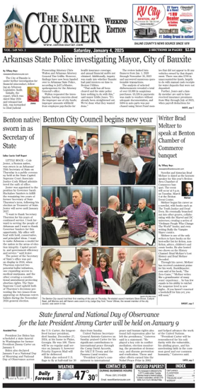 Cover of The Saline Courier Weekend