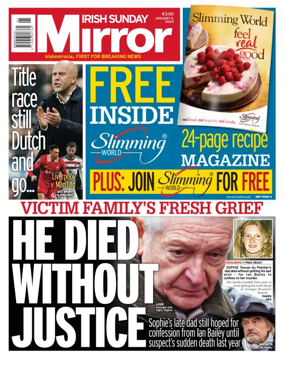 Cover of Irish Sunday Mirror