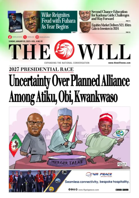 Cover of THEWILL NEWSPAPER