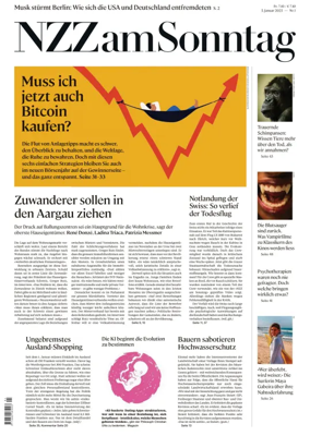 Cover of Neue Zurcher Zeitung Sunday