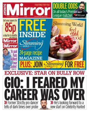 Cover of Sunday Mirror (Northern Ireland)