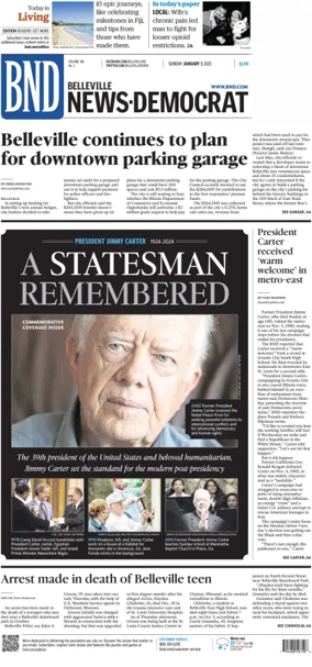 Cover of Belleville News-Democrat (Sunday)