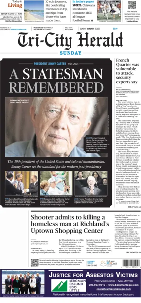 Cover of Tri-City Herald (Sunday)