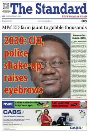 Cover of The Standard (Zimbabwe)