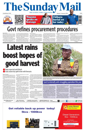 Cover of The Sunday Mail (Zimbabwe)