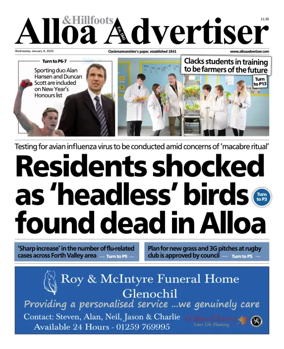 Cover of Alloa Advertiser