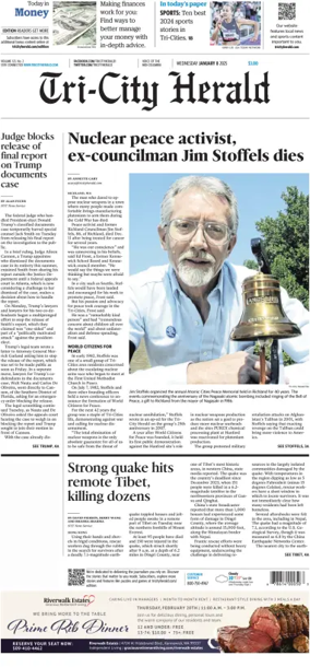 Cover of Tri-City Herald