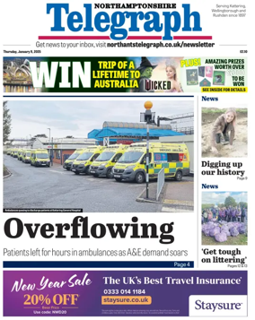 Cover of Northants Evening Telegraph