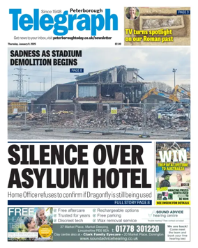 Cover of The Peterborough Evening Telegraph