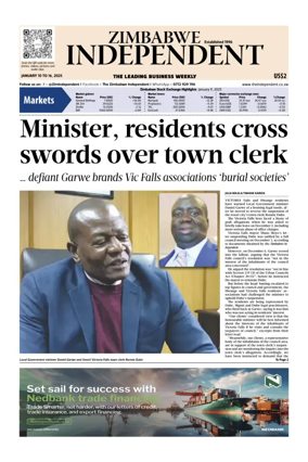Cover of The Zimbabwe Independent